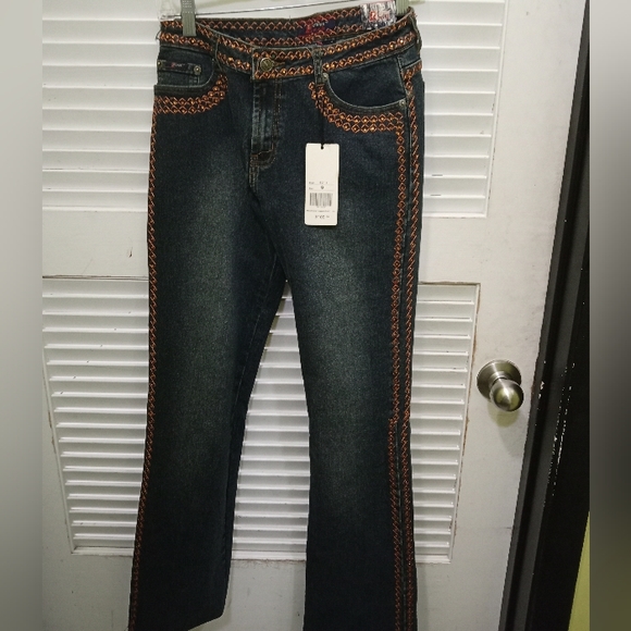Platinum Plush boot cut leg cowboy jeans - Picture 1 of 7